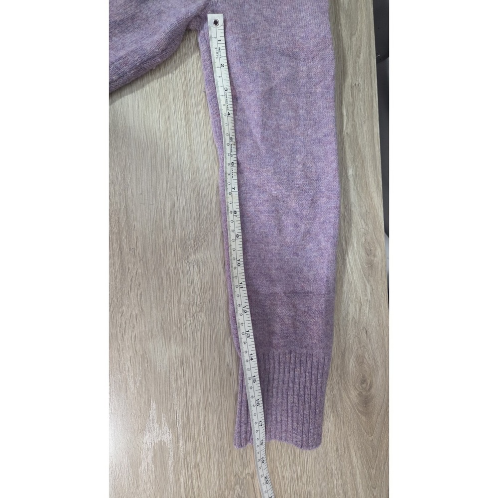 LL Bean Lavender Lamb Wool Pull Over Fair Isle Pattern Sweater Pockets XL Reg - Picture 6 of 6